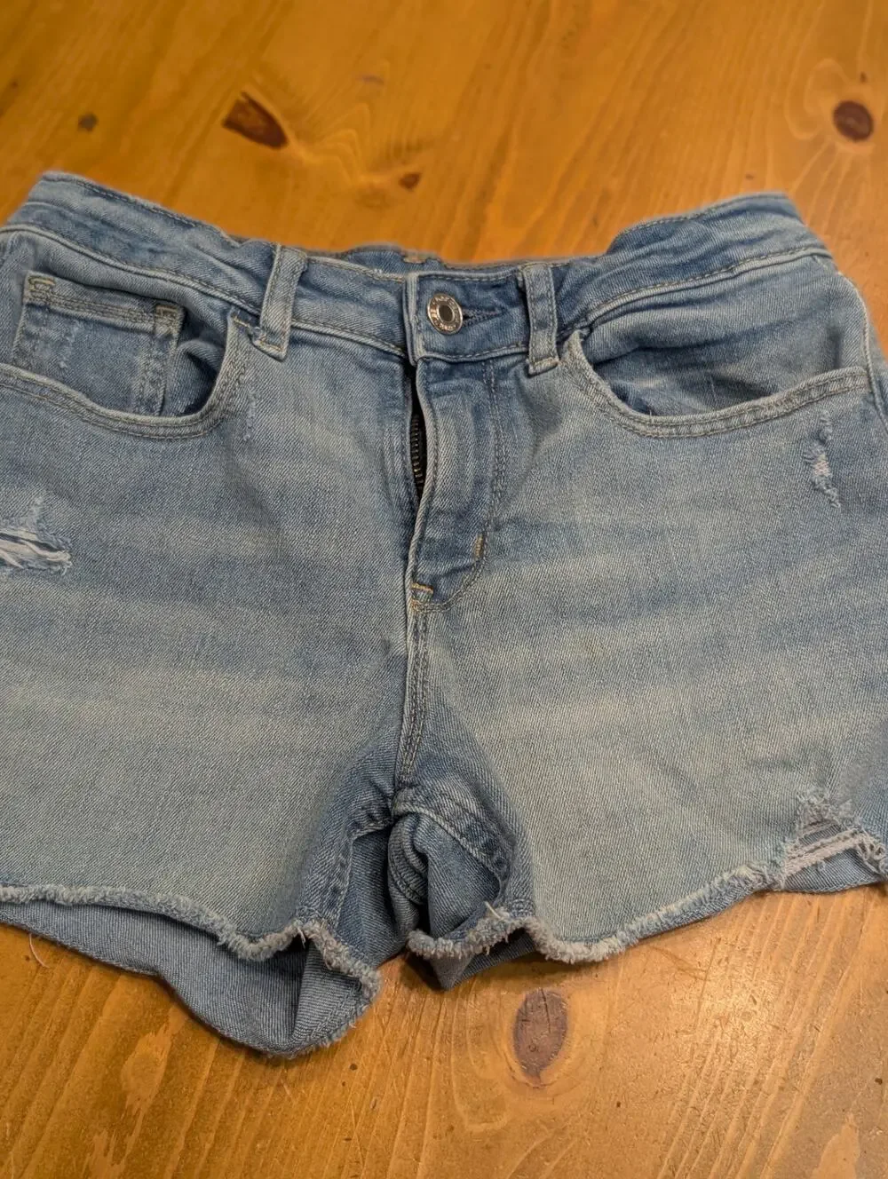 Gap Kids Denim Shorts, EGU, Adjustable Waist, Girl's 14, Shortie, Light Wash